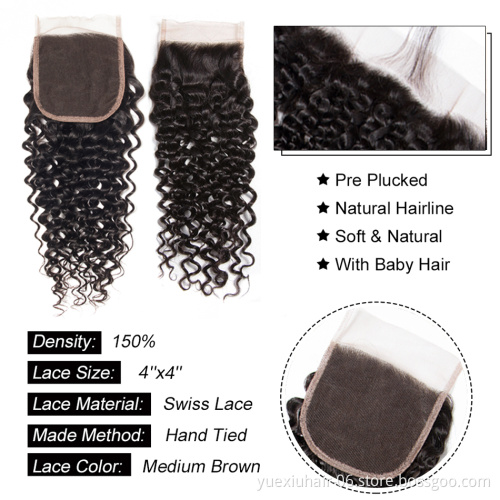 Cheap Wholesa Silky Thicky  9A 10A 12A Grade 1 donor 100% Virgin Brazilian Human Hair Bundles with Lace Closure for Black Women
